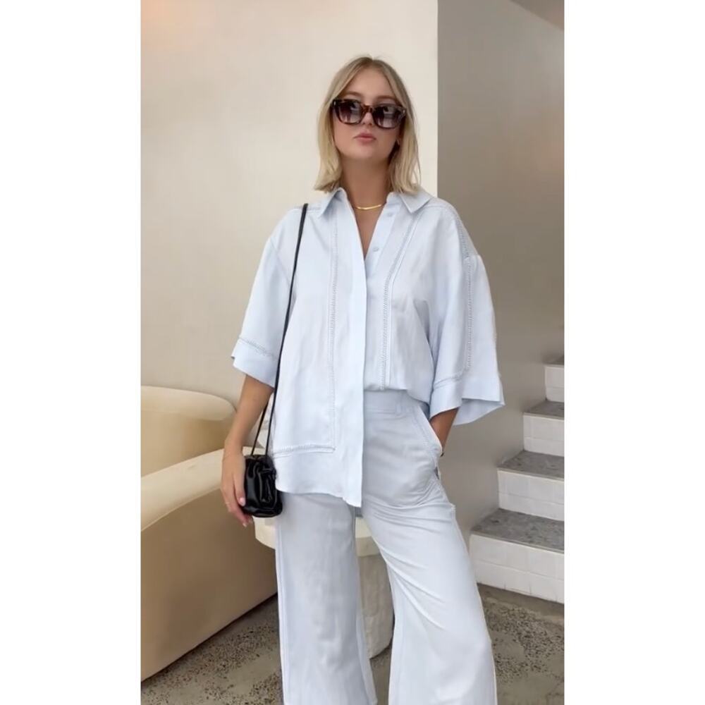 Camilla and Marc Fortuna Shirt in Ice Blue size 4